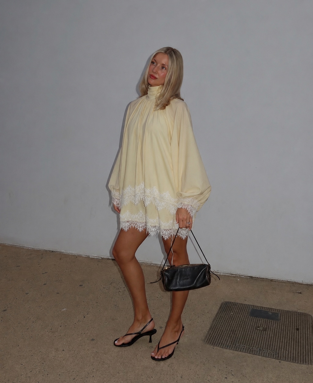 Andrea Lace Chiffon Mini Dress