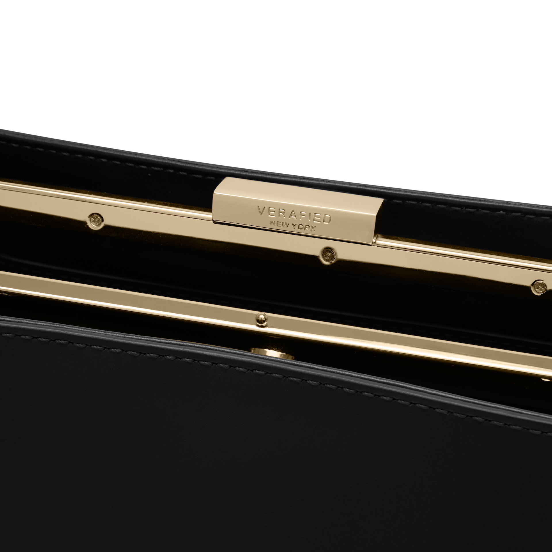 Gold Noir Éclair Premium Calf Leather Bag