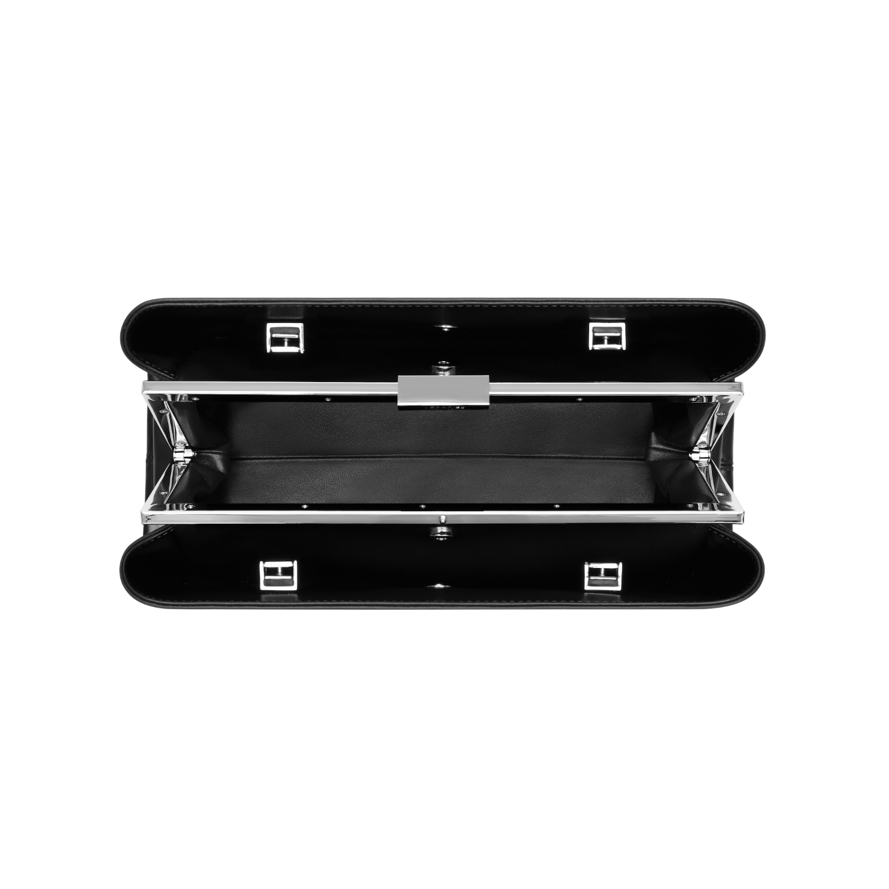 Silver Noir Éclair Premium Calf Leather Bag