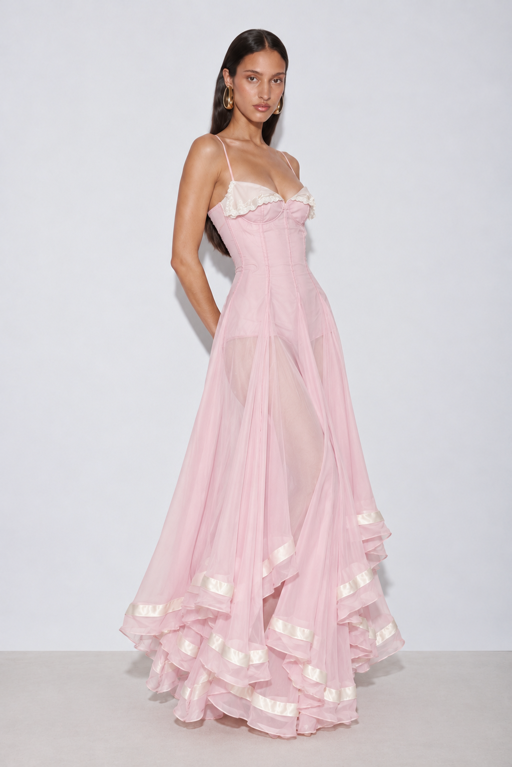 Romilda Sheer Maxi Dress