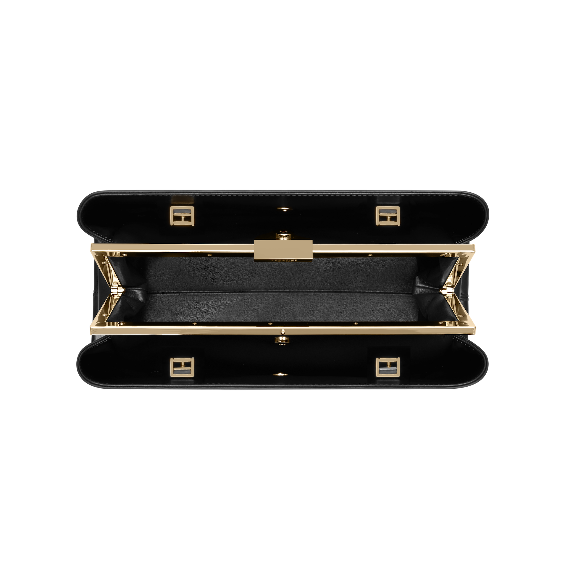 Gold Noir Éclair Premium Calf Leather Bag