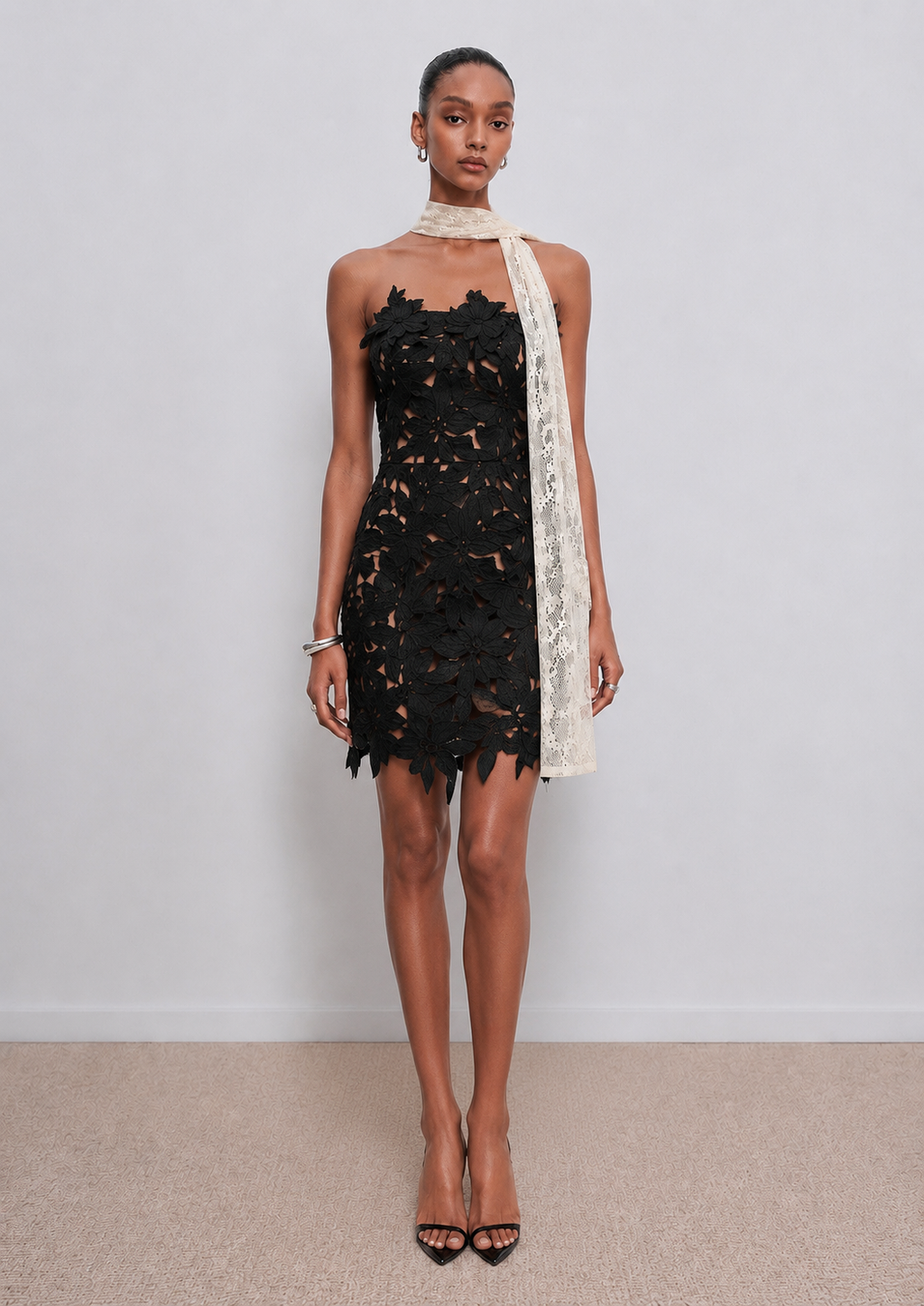 Edena Floral Lace Mini Dress