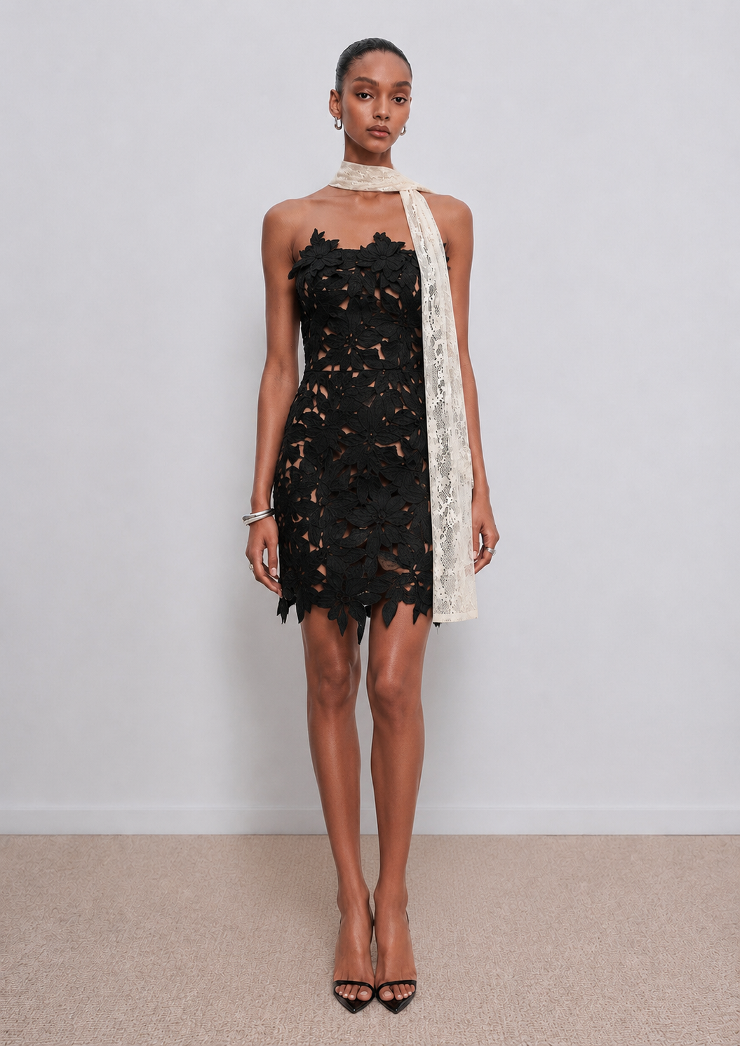 Edena Floral Lace Mini Dress