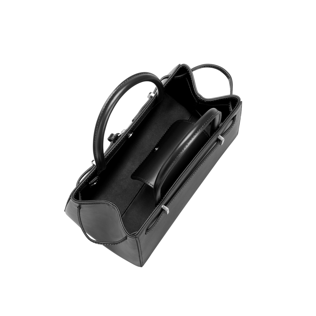 Noir Leather Book Tote Bag 25