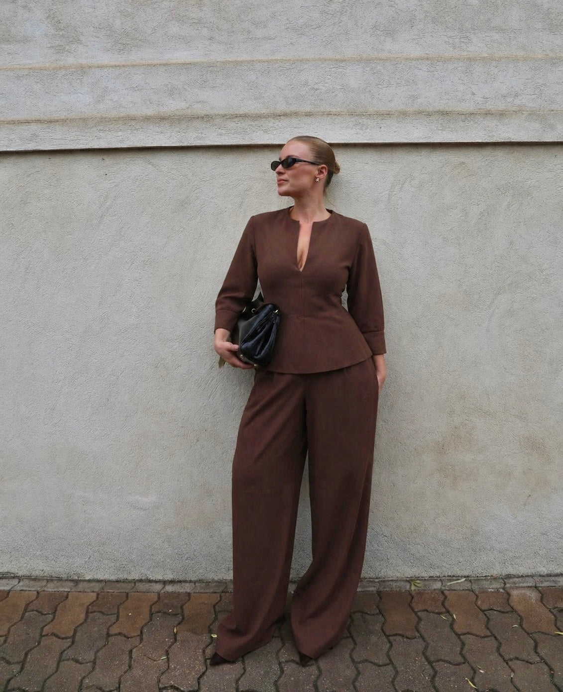 Millie Cotton Wide-Leg Pants