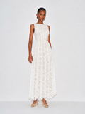 Acacia Lace Midi Dress - White