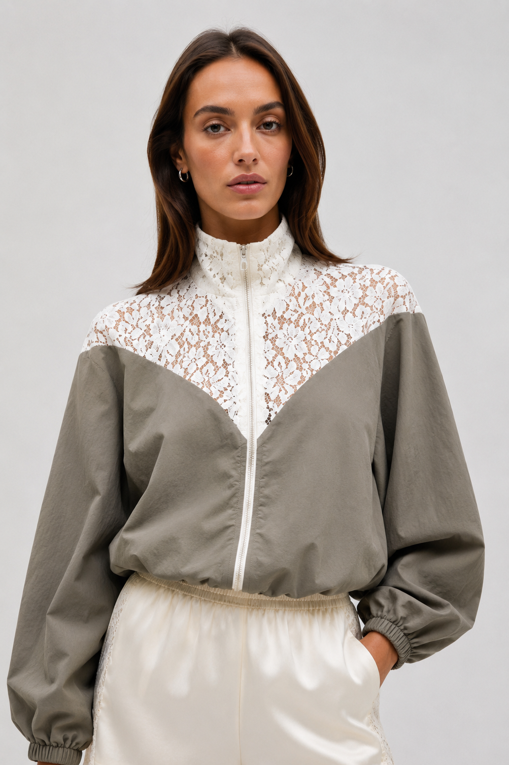 Misha Lace Panel Track Jacket