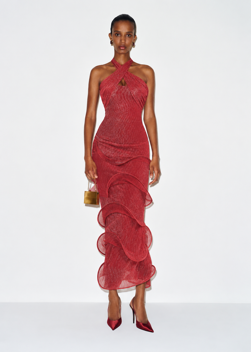 Valentina Ruffle Midi Dress