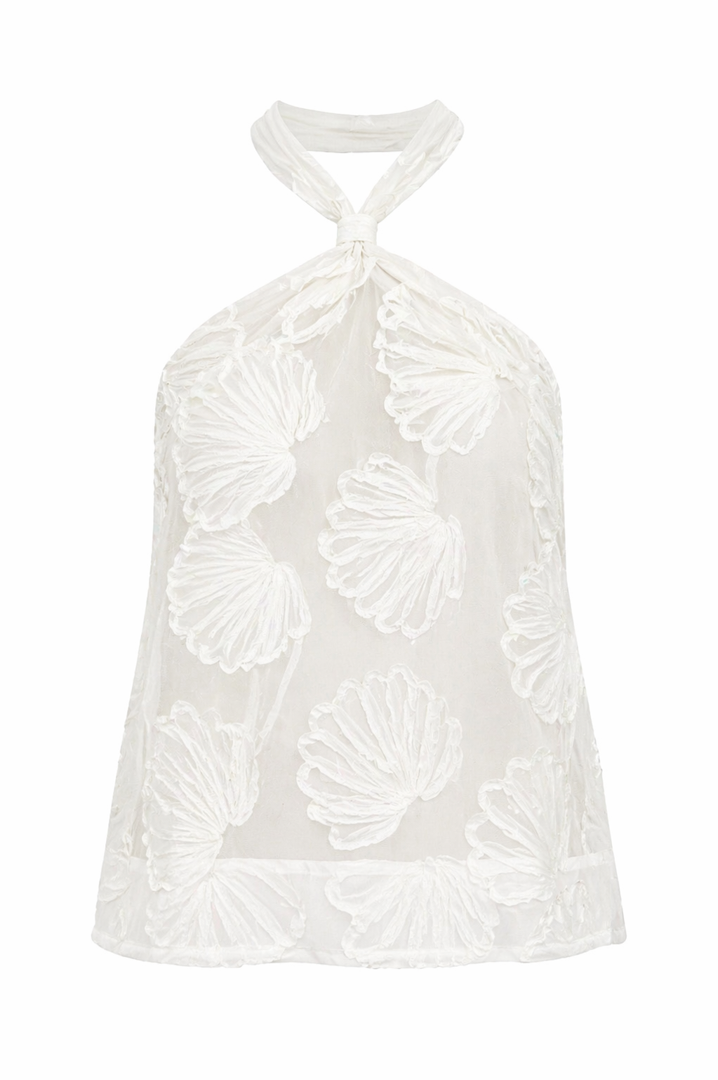 Sheer Floral Halter Top