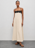 Élodie Lace Trim Maxi Dress