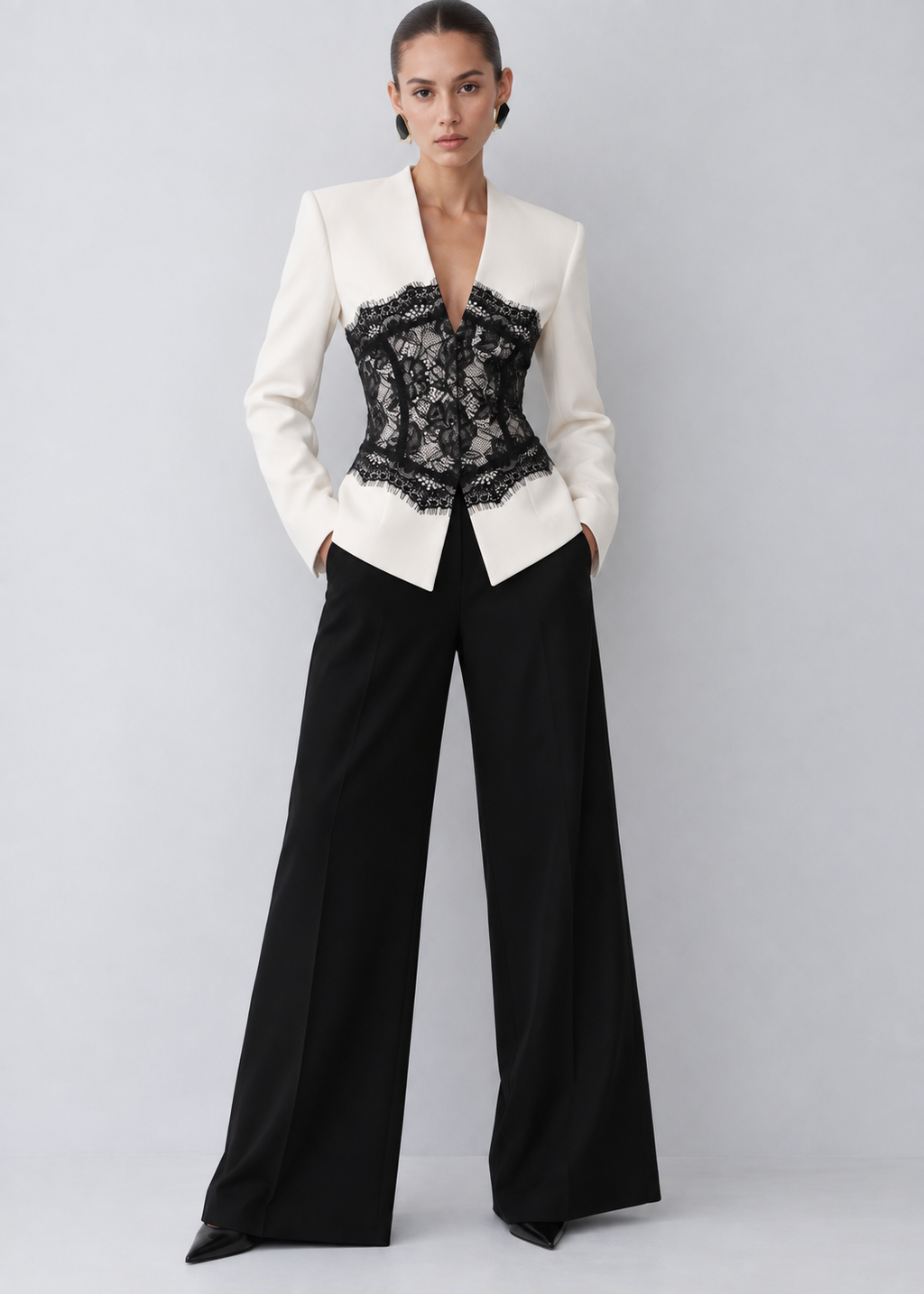 Bianka Tailored Lace Blazer