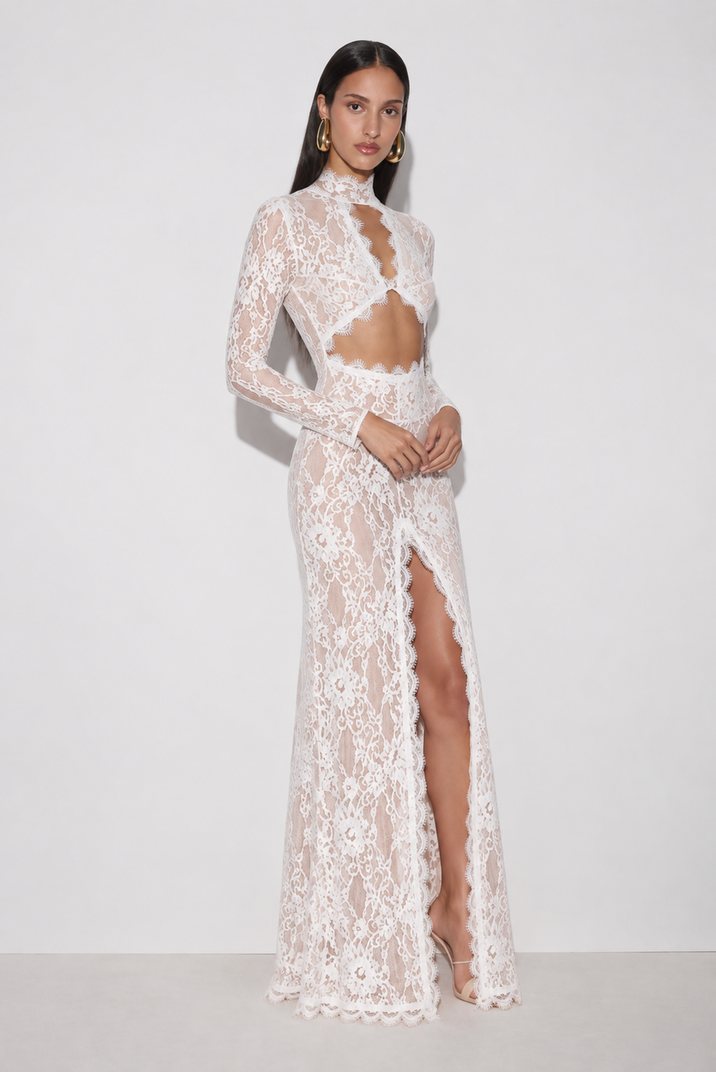 Rayz Lace Cut-Out Maxi Dress