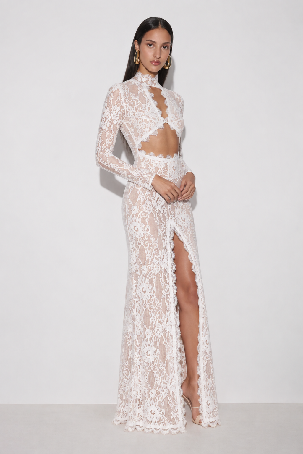 Rayz Lace Cut-Out Maxi Dress