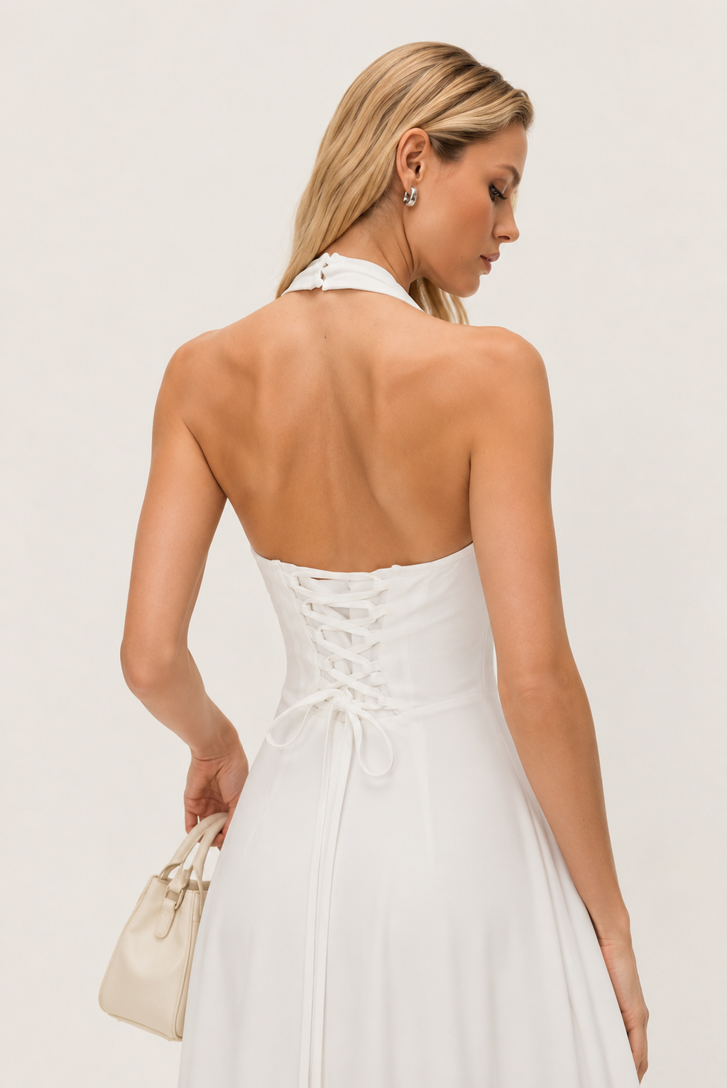 Lola Halter Corset Maxi Dress