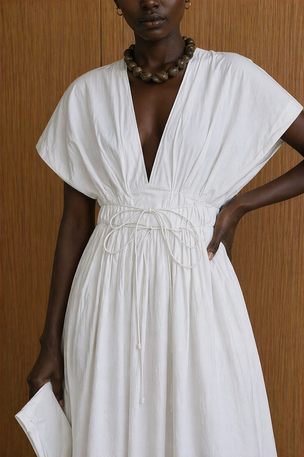 Anya Cotton Blend Maxi Dress