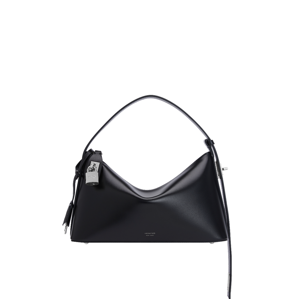 Silver Black Hobo Bag