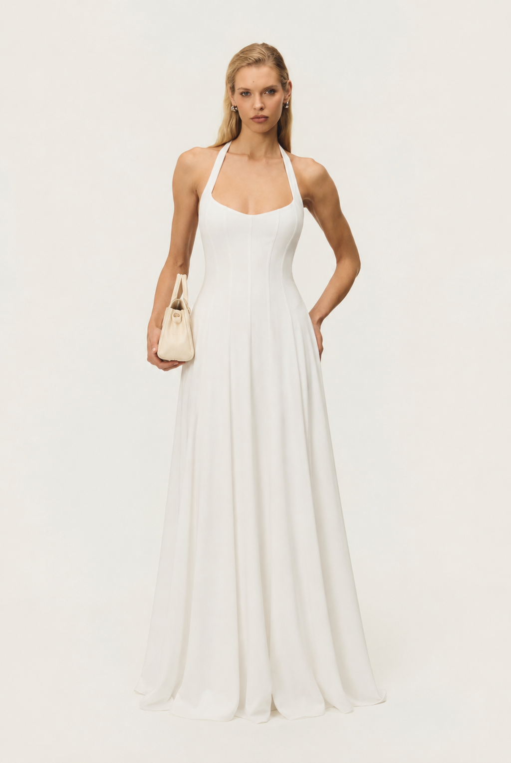 Lola Halter Corset Maxi Dress