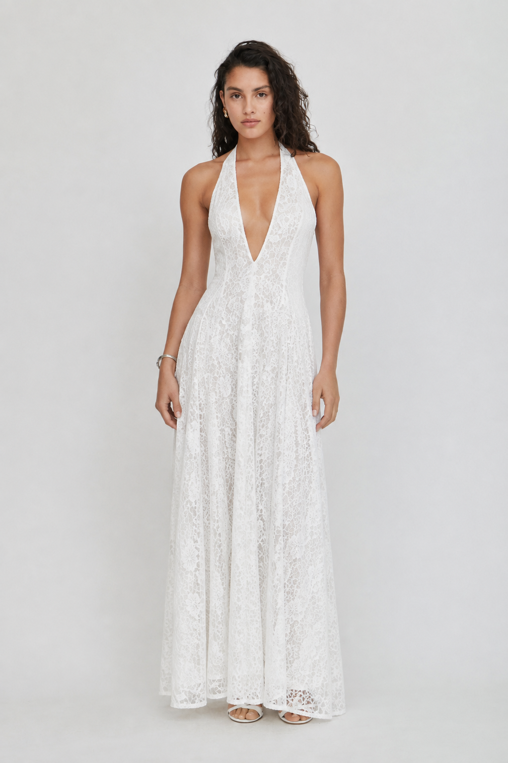 Valentina Lace Halter Maxi Dress