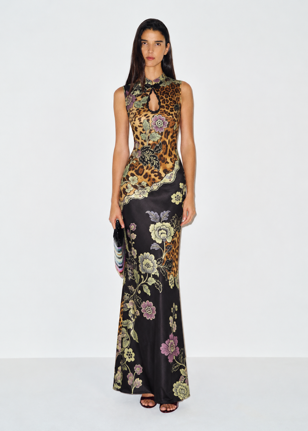 Amara Floral Leopard Maxi Dress
