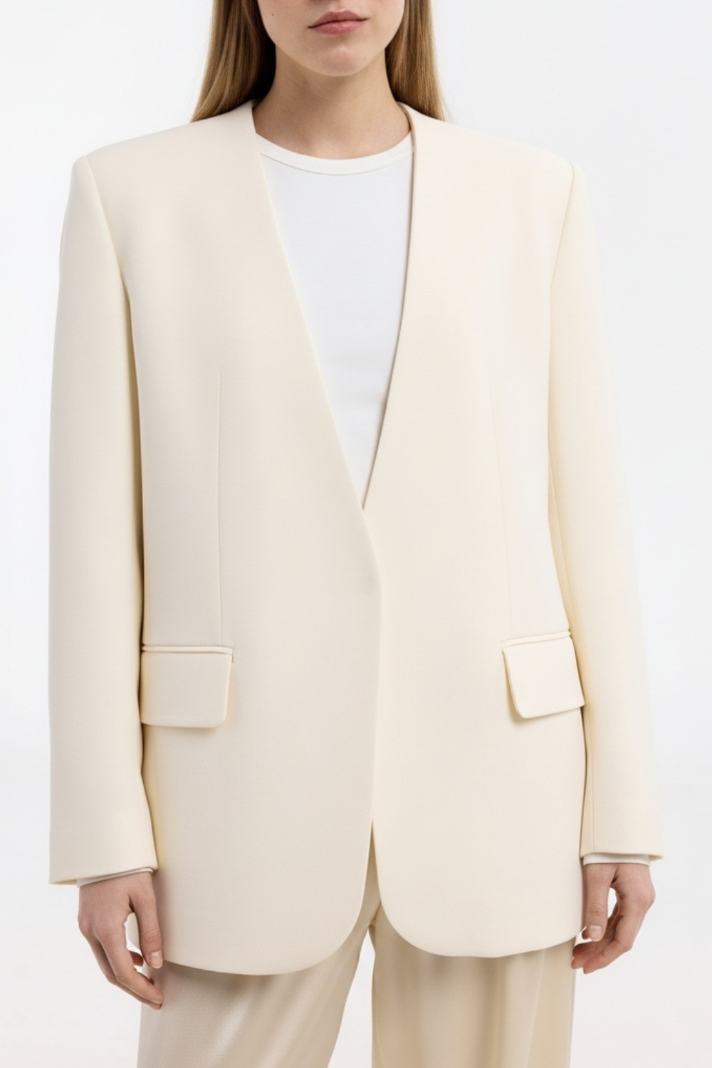 Genevieve Milk silk-and-wool blazer - Image 3
