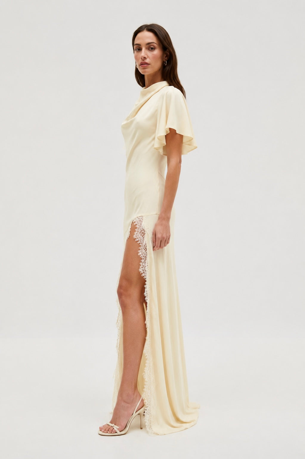 Anaya Lace Maxi Dress - Apricot