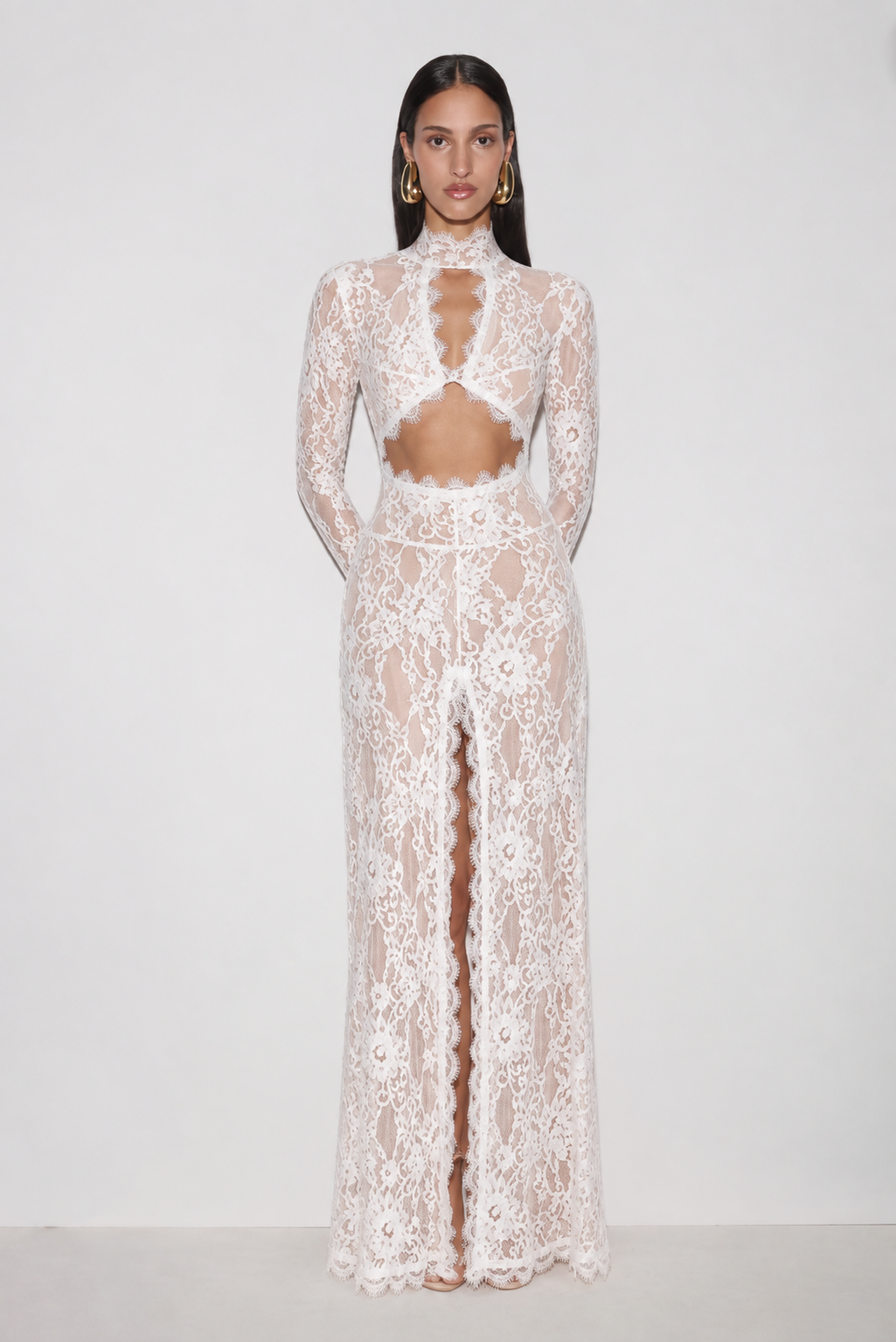 Rayz Lace Cut-Out Maxi Dress