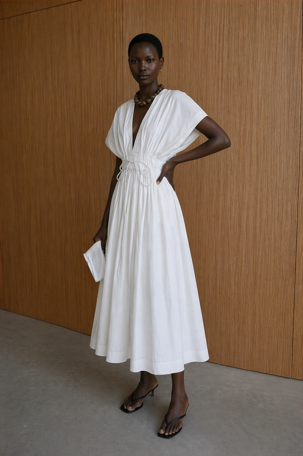 Anya Cotton Blend Maxi Dress