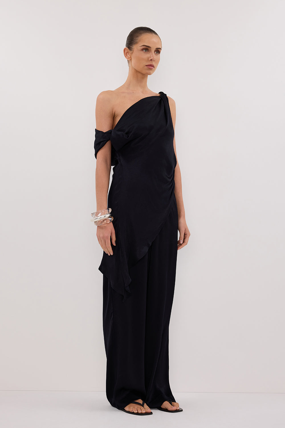 EVE INK ASYM SATIN TOP