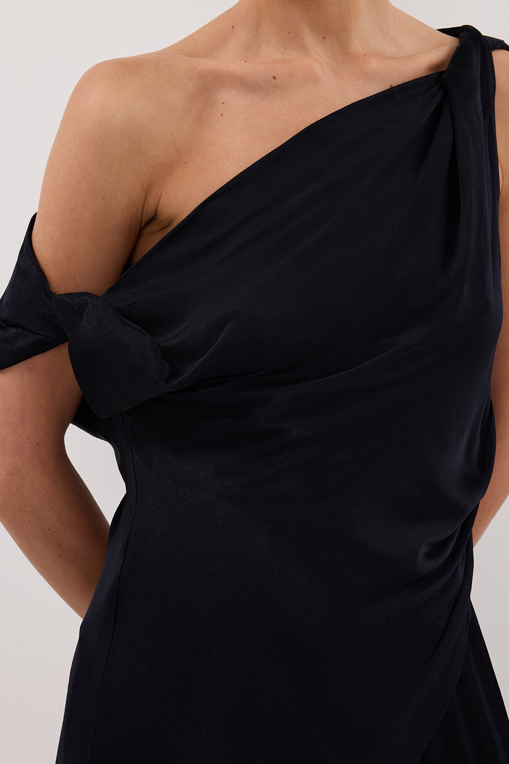 EVE INK ASYM SATIN TOP