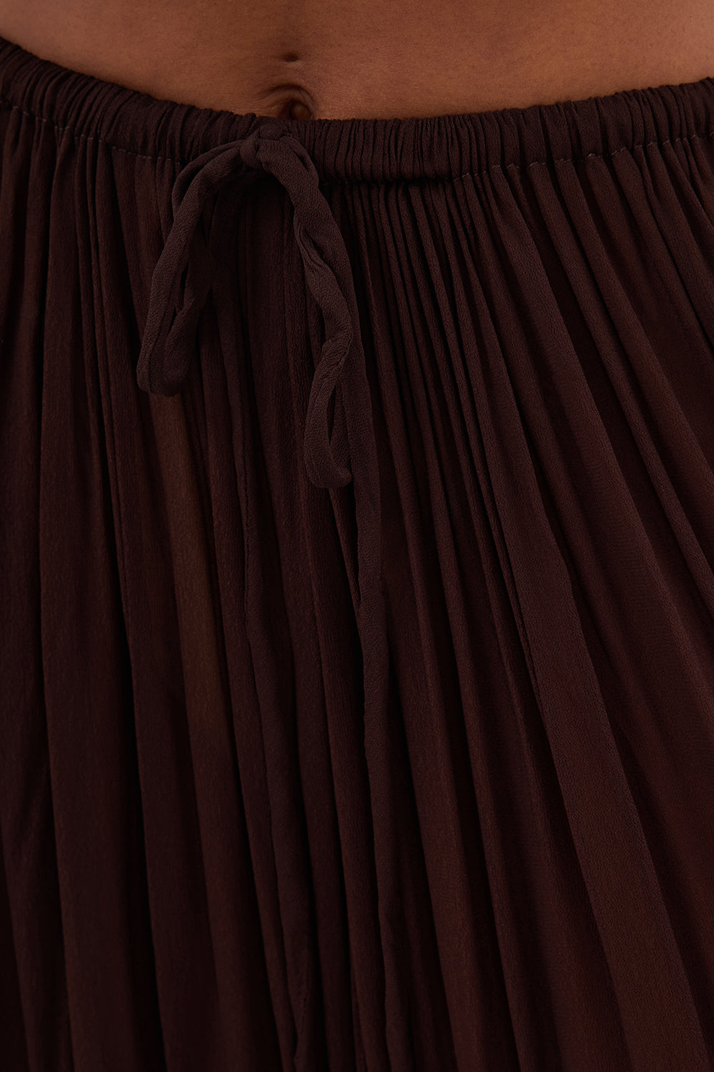 TIANA DARK CHOC MIDI SKIRT