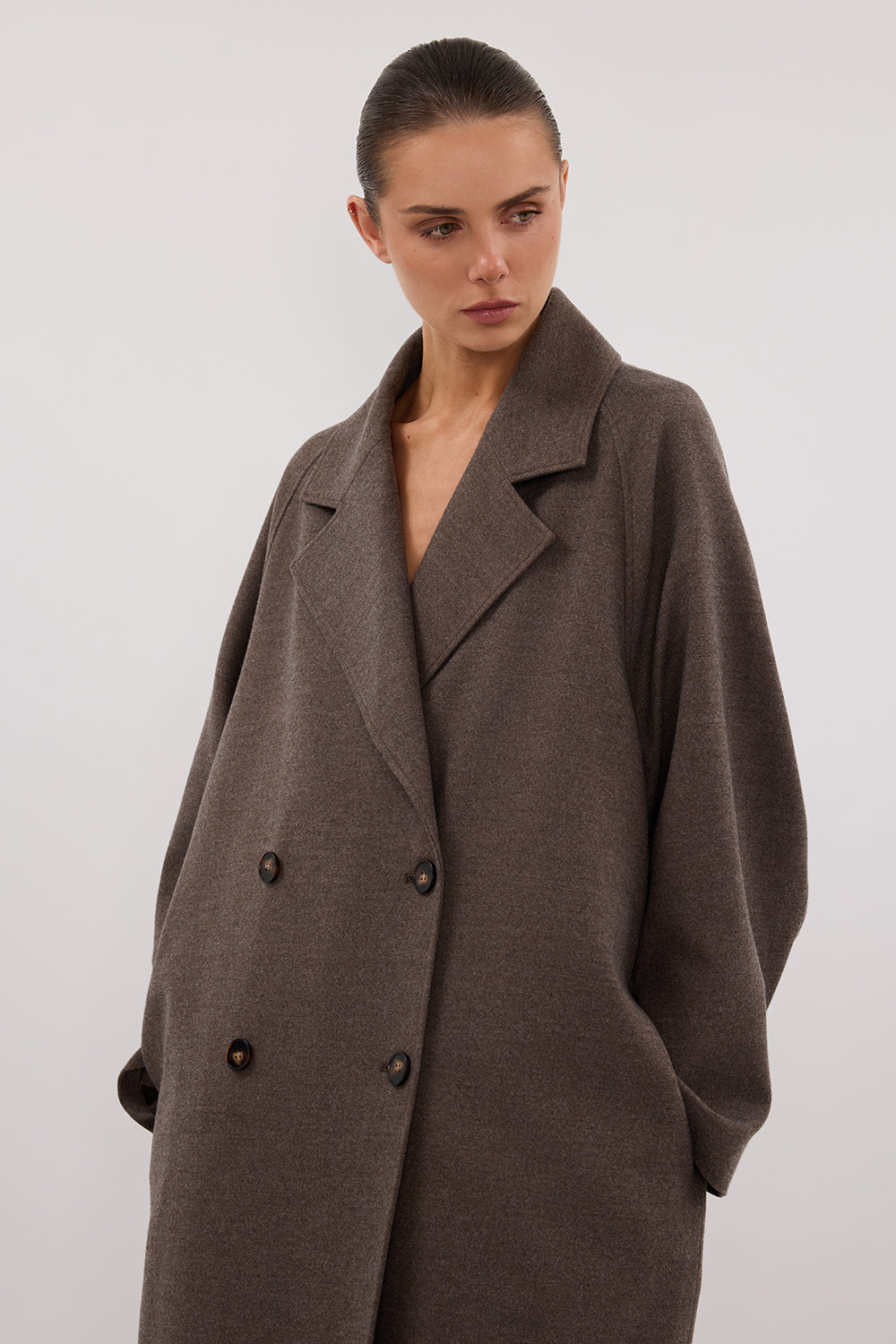 YORK COFFEE OVERSIZED WOOL BLEND COAT