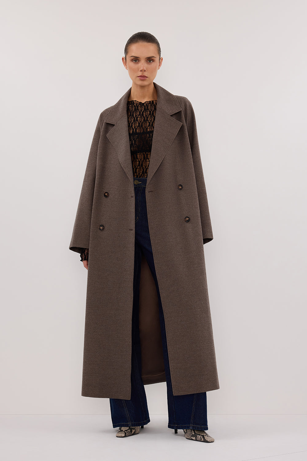 YORK COFFEE OVERSIZED WOOL BLEND COAT