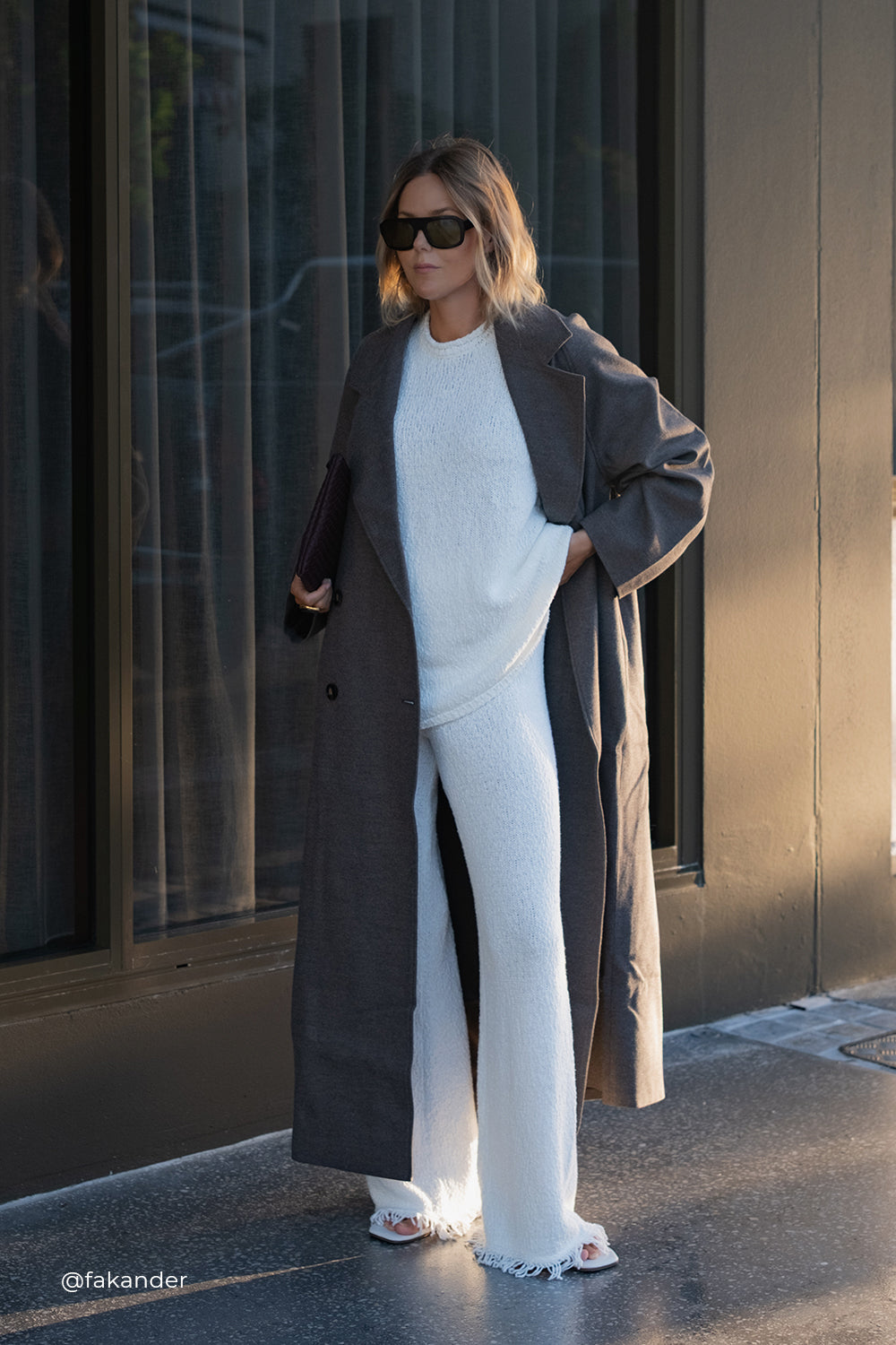 YORK COFFEE OVERSIZED WOOL BLEND COAT