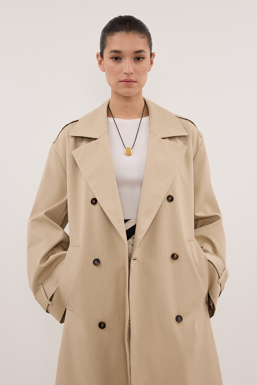 GABRIEL NATURAL BELTED TRENCH COAT