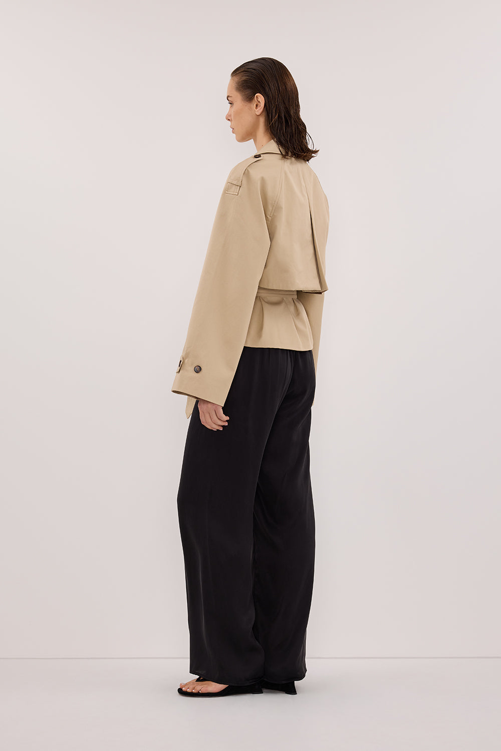 GABRIEL NATURAL CROPPED TRENCH COAT