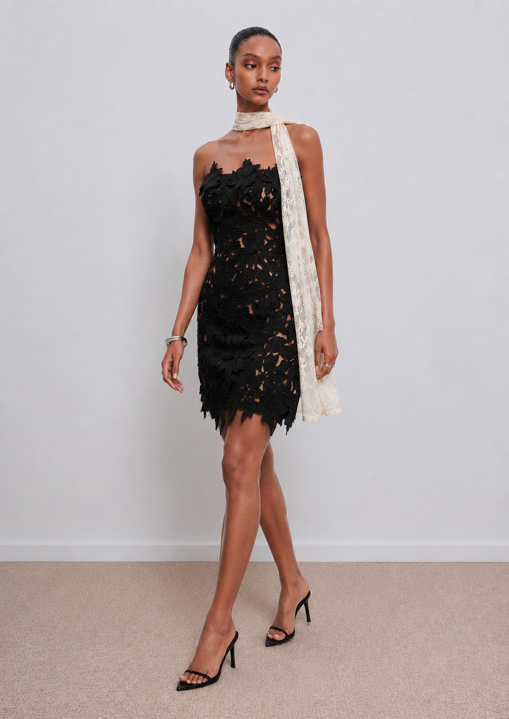 Edena Floral Lace Mini Dress