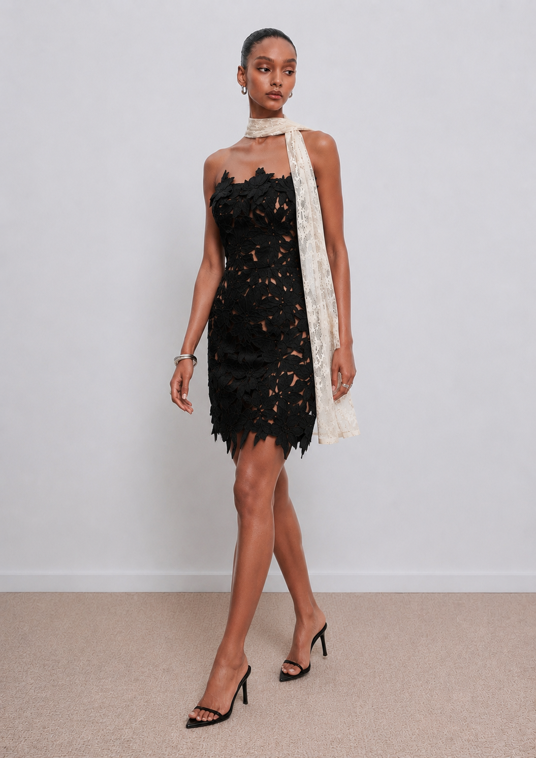 Edena Floral Lace Mini Dress