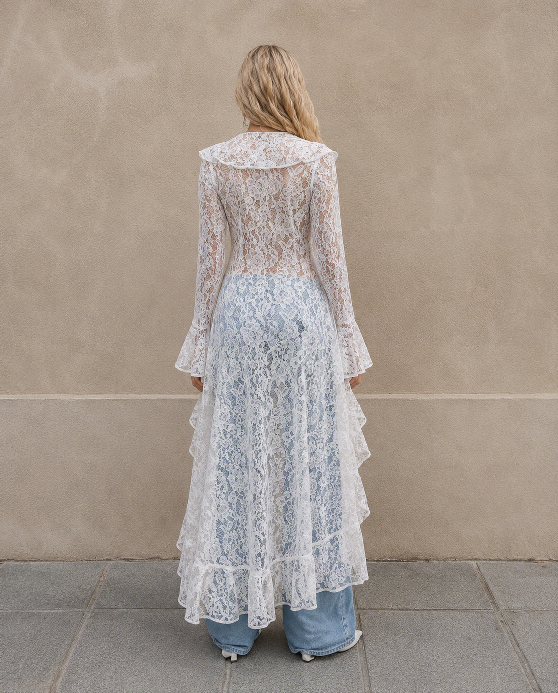 Maurice Lace Sheer Top