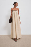 June Strapless Cotton Maxi Dress