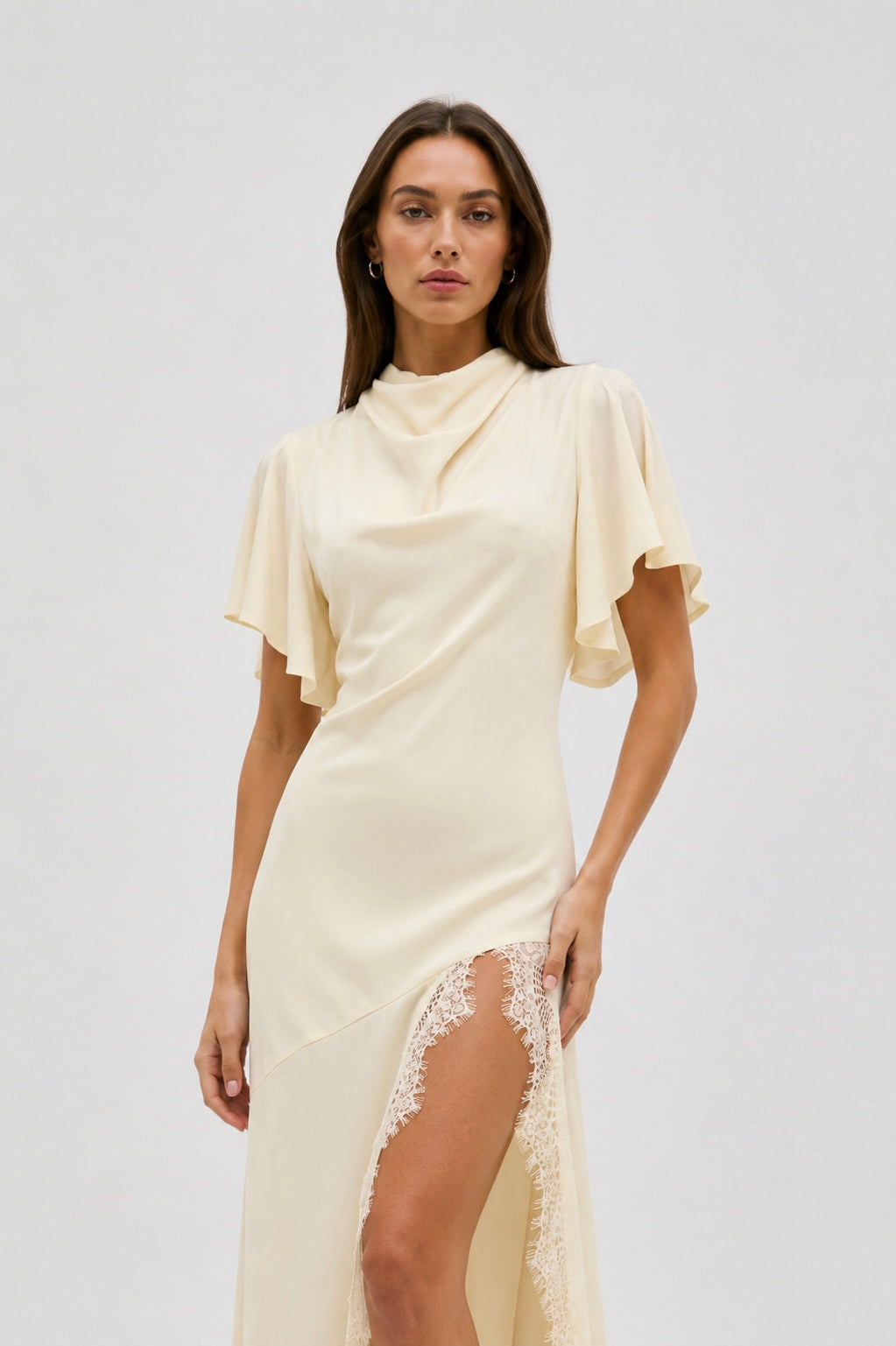 Anaya Lace Maxi Dress - Apricot