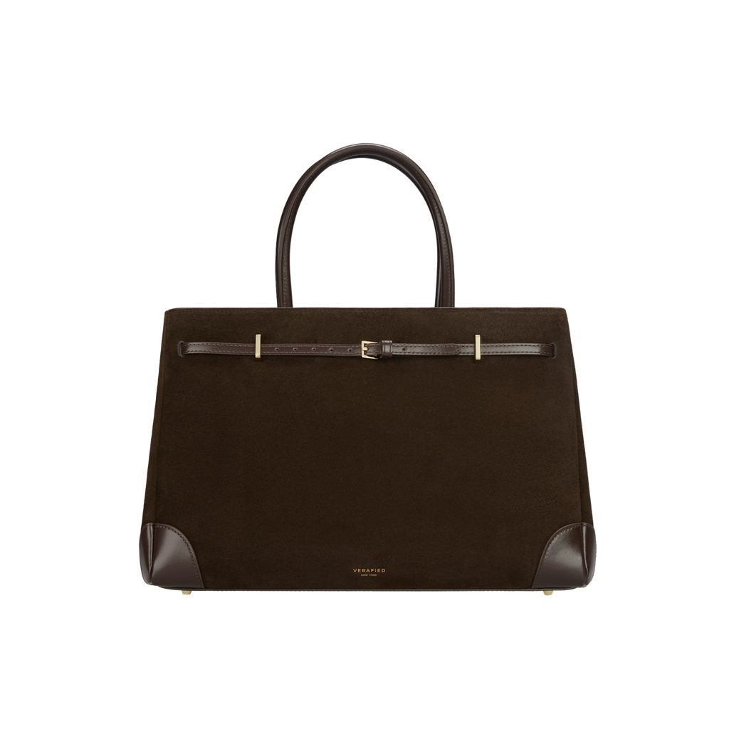 Espresso Suede Book Tote Bag 33