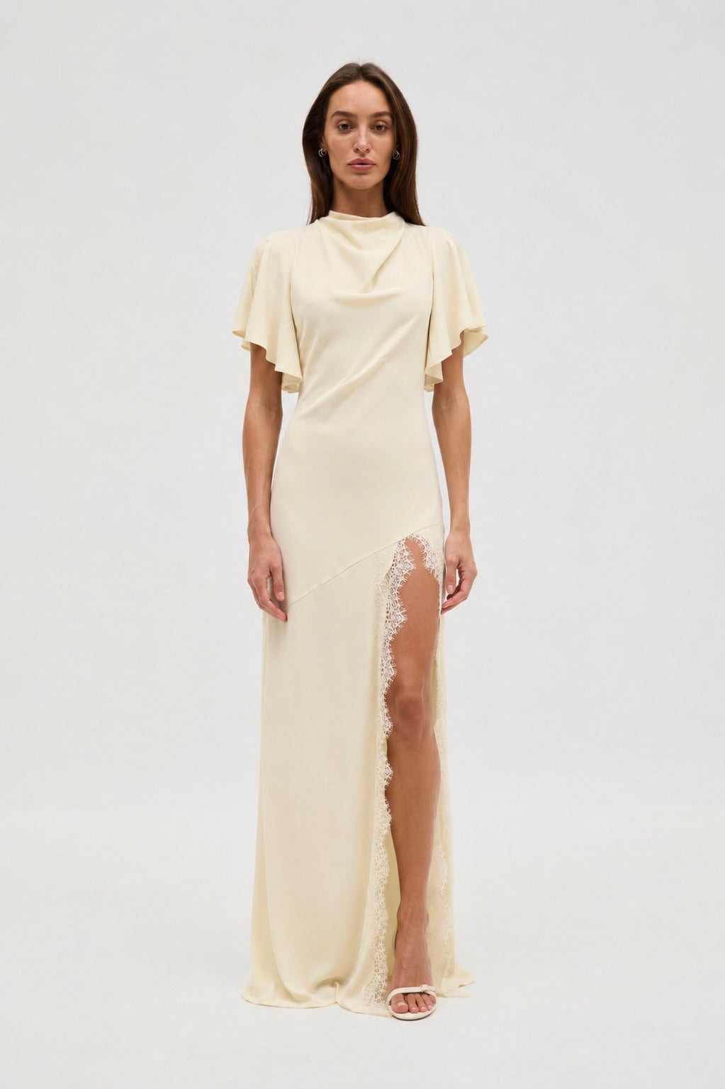 Anaya Lace Maxi Dress - Apricot