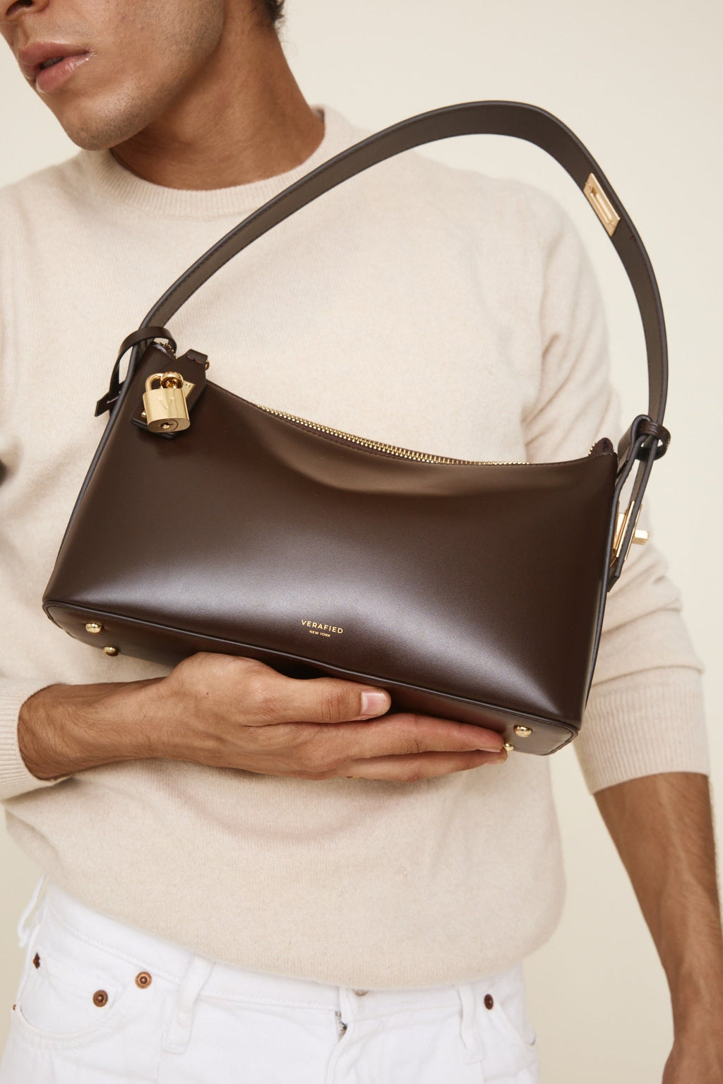 Gold Chocolate Hobo Bag