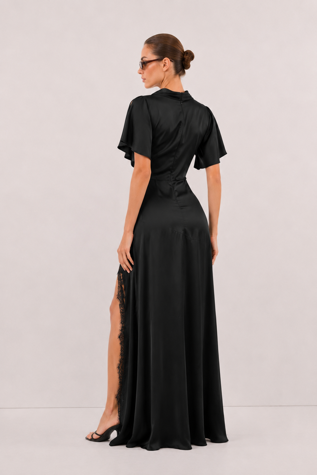 Anaya Lace Maxi Dress - Black