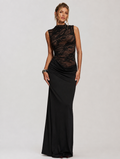 Veya Lace Maxi Dress - Black