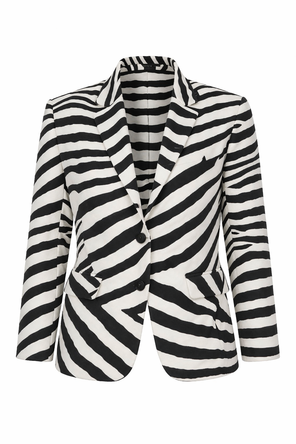Zebra Print Tailored Blazer