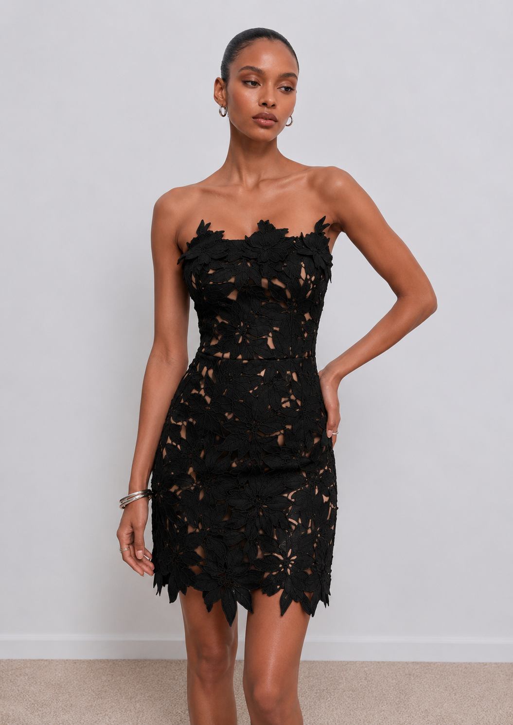Edena Floral Lace Mini Dress