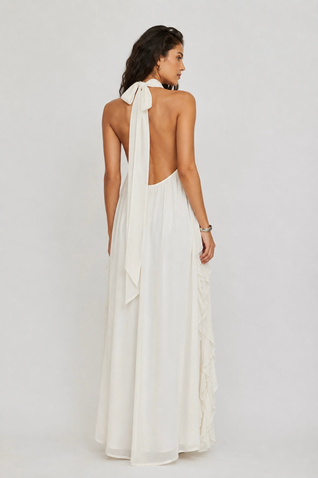 Julia Ruffle Halter Maxi Dress