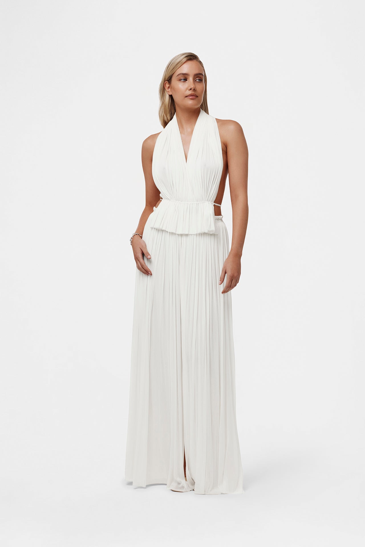 White Silk Tulle Skirt