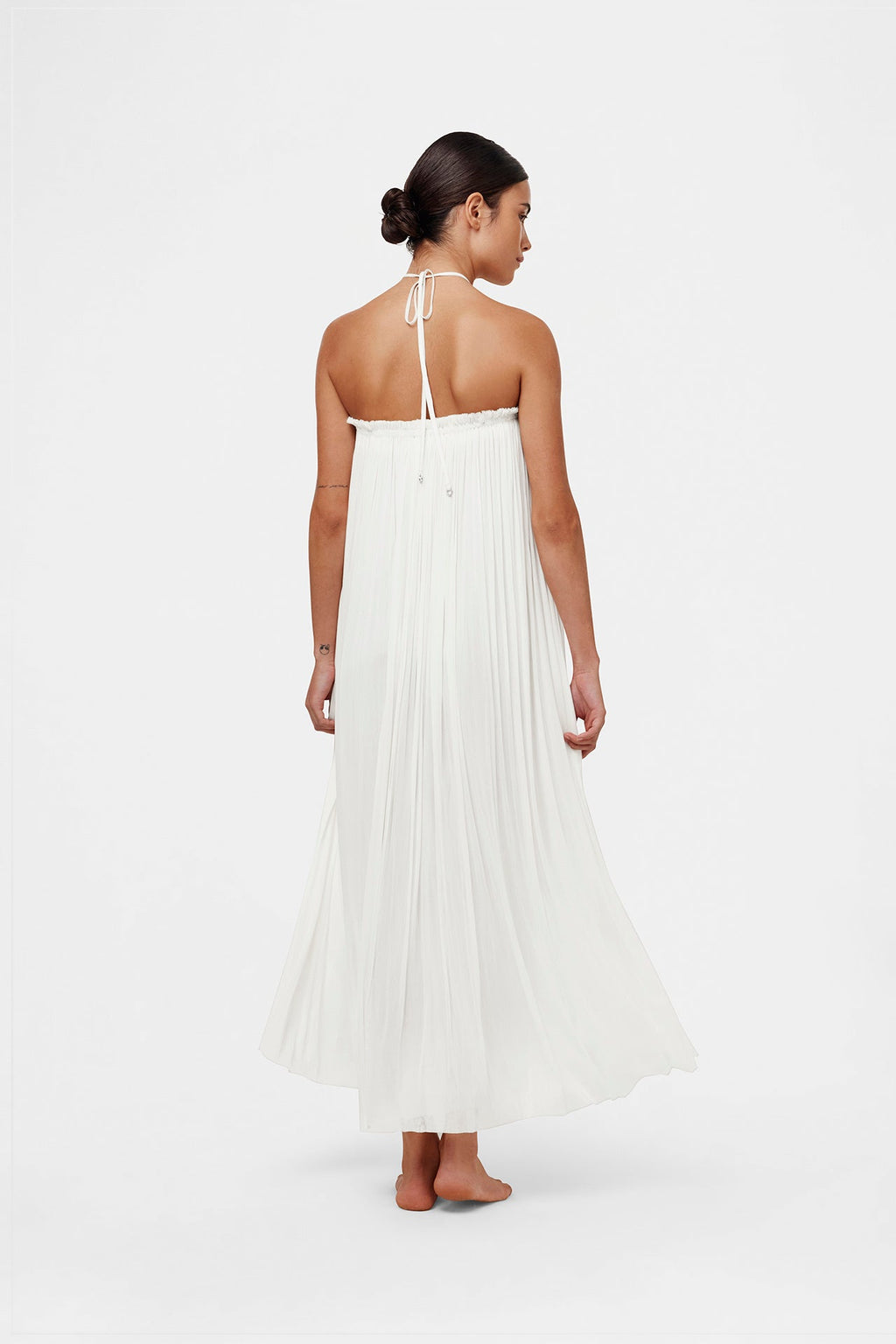 White Silk Tulle Skirt